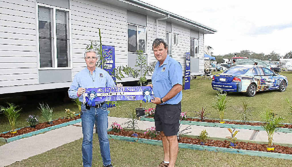Chris Dodt and Michael Olde were presented with the award for best machinery alley display at Gympie Show for the innovative new transportable home. Chris Dodt and Michael Olde were presented with the award for best machinery alley display at Gympie Show for the innovative new transportable home.